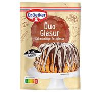 Duo Glasur Black & White - Duo Glaze negro y blanco para deliciosos pasteles, panes y postre caseros para recetas gourmet, compatible con oetker - 125 gg