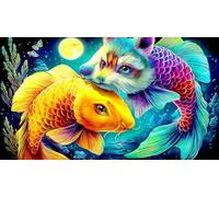 Dúo mítico Zorro-pez Rompecabezas para Adultos: 1000 Piezas de Cartón Reciclado para Decoración 75x50cm/1000pcs