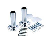 Duo-Pack Anclaje Pletina Astralpool para escaleras de piscinas. D.43mm. Incluye juntas de goma, tacos y tornillos de sujección a suelo. Ref 07331