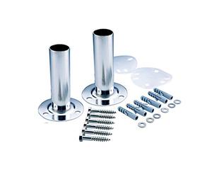 Duo-Pack Anclaje Pletina Astralpool para escaleras de piscinas. D.43mm. Incluye juntas de goma, tacos y tornillos de sujección a suelo. Ref 07331