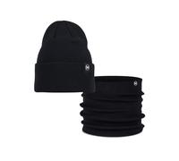 Dúo Pack Buff Knitted Gorro Lilon Negro y Knitted Braga de cuello Lilon Negro Talla única Adulto