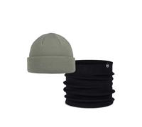 Dúo Pack BUFF® Street Knitted Gorro Lilon Fisherman Opaline Verde y Knitted Braga de cuello Lilon Negro Talla única Adulto