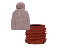 Dúo Pack BUFF® Street Knitted Gorro Renvi Rosewood Rosa y Knitted & Fleece Braga de cuello Renvi Cinnamon Rojo Talla única Adulto