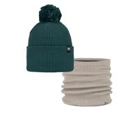 Dúo Pack BUFF® Street Knitted Gorro Renvi Silversage Verde y Knitted & Fleece Braga de cuello Renvi Birch Gray Beige Talla única Adulto