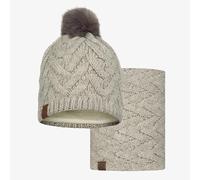 Dúo Pack Knitted & Fleece Band Gorro Caryn Cru Beige y Knitted & Fleece Braga de cuello Caryn Cru Beige Talla única Adulto
