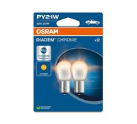Duo Pack OSRAM PY21W AUX 12V 21W BAU15s Diadem Cromo NextGen. Modelo 2024
