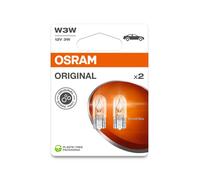 Duo Pack OSRAM W3W AUX 12V 3W W2.1x9.5d 22 Lm Blister Bombilla Modelo 2024
