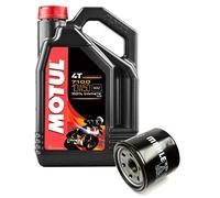 Duo Servicio Cambio Aceite Motos- Motul 7100 4T 10W-50 sintetico 4 litros + filtro aceite OC574
