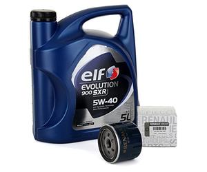 Duo Servicio Cambio de Aceite - Elf Evolution SXR 5W-40 5 lts + Filtro aceite Original 8200768927