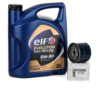 Renault Cognac - Kit servicio Elf Evolution Full Tech 5W-30 5 L + filtro aceite original 8200768927