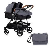 DUO SMART Cochecito gemelar L 79 cm Gris sin cosy