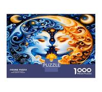 Dúo Sol y Luna 1000 Piezas Puzzle para Adultos Atmósfera mística Celestial Set De Puzzle, Cartón Resistente - para Parejas, Ultra Difícil, Top Calificado, Actividad Casa 38x26cm/1000pcs