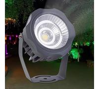 DUOAZJL Focos LED para suelo, focos redondos COB de alta potencia para exteriores, CA 220 V, resistentes al agua IP67, iluminación para árboles, soporte ajustable a 180°(Green,30W(220v))