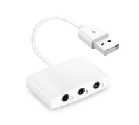 DUOBAGMA Adaptador de tarjeta de sonido USB externa 3 en 1 7.1, conector jack de 3,5 mm HD estéreo, micrófono y adaptador de audio, cable de conexión USB de 30 cm