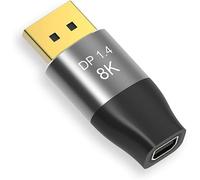 DUOBAGMA Adaptador Mini DP hembra a DisplayPort macho 8K 1.4 transmisión bidireccional 8K 60Hz 4K 144Hz DisplayPort a DP conector