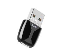 DUOBAGMA Adaptador USB WiFi de 650 Mbps, doble banda de 2,4 GHz y 5,8 GHz, tarjeta de red Ethernet, WiFi, adaptador LAN, receptor inalámbrico Wi-Fi