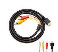 DUOBAGMA Cable HDMI a RCA, 1,5 m HDMI macho a 3RCA euroconector AV macho M/M, cable adaptador para TV, HDTV, DVD