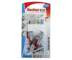 Duoblade Set de tacos para cartón yeso WH con ganchos (12 pzs., Con tornillos/ganchos, Nylon)
