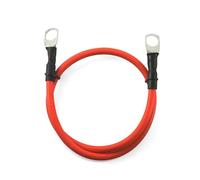 DUOCAI Cable de Silicona inversor de batería 3AWG con Terminal M6 M8 M10, Cables eléctricos Negros y Rojos for Motores UPS solares de Motocicletas y Coches RV(Red 3AWG,M10-M10_50CM)