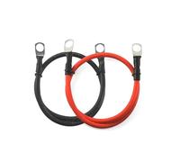 DUOCAI Cable de Silicona inversor de batería 3AWG con Terminal M6 M8 M10, Cables eléctricos Negros y Rojos for Motores UPS solares de Motocicletas y Coches RV(Red Black 3AWG,M8-M8_1.5M)