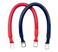 DUOCAI Cable Suave de Cobre for Coche M10 2AWG, Cables eléctricos de Silicona Negros y Rojos de 30Cm