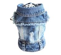DUOCARA Chaleco de mezclilla de primavera para perro, ropa Shih Tzu para perros pequeños, Yorkshire Terrier, chaqueta vaquera para chihuahua, ropa para gatos