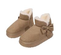 DUOCHSUA Botas cortas ortopédicas cómodas de invierno para mujer, con forro de piel sintética, botas cortas esponjosas para invierno, marrón claro, 36.5 EU