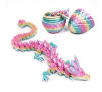 DUOCIYUAN Huevo de dragón impreso en 3D, juguete de dragón sorpresa en el huevo para adultos, niños, regalos, figuras de dragón móviles para decoración de escritorio del día de Navidad de Pascua