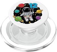 Duodécimo Cumpleaños Astronauta Planetas 12º Lindo Espacio Adorable PopSockets PopGrip para MagSafe
