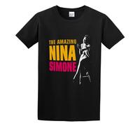 DUOduoAi Nina Simone The Amazing Nina Simone - Camiseta para hombre, 100% algodón, Negro, M