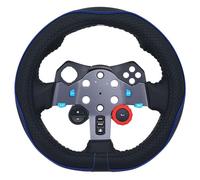DuoDuoBling Funda para Volante en D, Accesorios de Juego de Carreras de 10.6 Pulgadas para PC, Xbox OneSeries X/S, g920 x920 G29 g923 g27 g25, PS4, PS3, PS5, Nintendo Switch (Negro Azul Oscuro)