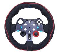DuoDuoBling Funda para Volante en D, Accesorios de Juego de Carreras de 10.6 Pulgadas para PC, Xbox OneSeries X/S, g920 x920 G29 g923 g27 g25, PS4, PS3, PS5, Nintendo Switch (Negro Rojo)