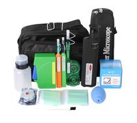 Duogalia Kit de limpieza de fibra óptica de 14 piezas, microscopio de fibra óptica de 400x, 2,5 mm/1,25 mm y bolígrafo limpiador MPO/MTP y caja de limpieza con núcleo de repuesto