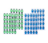 Duogalia Paquete de 100 acopladores de fibra óptica LC dúplex monomodo y 100 adaptadores de cable óptico de acoplador de fibra óptica SC/APC