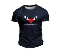 Duohropke Camiseta para hombre con impresión digital 3D, camiseta de manga corta, camiseta divertida para el día de San Valentín, impresión vintage, camiseta de gran tamaño, camiseta ligera de verano