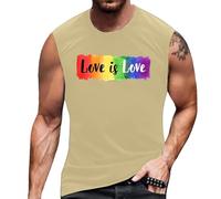 Duohropke Camiseta sin mangas para hombre, multicolor, con bandera arcoíris, arco iris, CSD Amor Tolerancia LGBTQ, camiseta de deporte, chaleco Gay Pridemonth LGBT, camiseta de tirantes para playa
