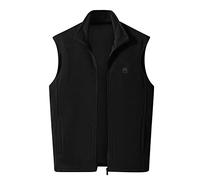 Duohropke Chaleco de forro polar para hombre, 5XL, corte ajustado, cálido, ligero, sin mangas, chaleco deportivo, chaleco para correr, chaqueta de ciclismo, camping, fotografía, chaleco con varios