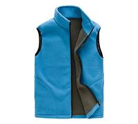 Duohropke Chaleco Softshell para Hombre y Niños, Invierno, Deporte, Sin Mangas, Anti-Pilling, Cuello Alto, Fleece Vest, Chaleco Invierno, Chaleco para Correr, Impermeable, Chaqueta para Bicicleta