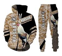 Duohropke Chándal para hombre 3D de camuflaje para caza, chándal deportivo, pantalones deportivos y sudadera con capucha, juego de dos piezas, ropa deportiva, cálida, sudadera, traje de ocio, traje de