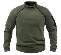 Duohropke Chaqueta de forro polar militar para hombre, chaqueta táctica, suéter de seguridad, jersey de forro polar, jersey de invierno, sudadera deportiva para el ejército, a prueba de viento, cálida