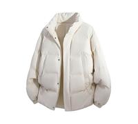 Duohropke Chaqueta de invierno para hombre sin capucha, chaqueta acolchada deportiva, chaqueta acolchada cómoda, chaqueta holgada, chaqueta de plumón, chaqueta de gran tamaño, chaqueta térmica