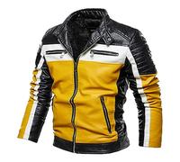 Duohropke Chaqueta de moto impermeable para hombre, chaqueta de moto resistente al viento transpirable, chaqueta de verano para moto y scooter, amarillo, XL