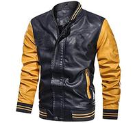 Duohropke Chaqueta de motociclista Aviador Chaqueta bomber Hombre Chaqueta de motociclista Impermeable Cortavientos con Protectores Chaqueta con protectores Scooter Motero Touring, 02 amarillo., L