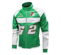 Duohropke Chaqueta de motorista para hombre, impermeable, cortavientos, con protectores, para scooter, motero, Touring, 06 verde., L