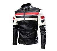 Duohropke Chaqueta de motorista tipo bomber para hombre, impermeable, cortavientos, con protectores, para scooter, motero, Touring, 05 negro., XL