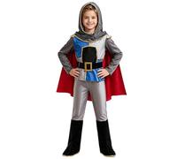 Duohropke Disfraz de caballero medieval para niños con capa, casco de caballero, espada y escudo, disfraz de carnaval para niños, fiesta temática, disfraz para niños, feria, día de la historia del
