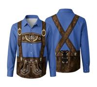 Duohropke Oktoberfest - Camiseta para mujer, estilo bávaro, camiseta tradicional bávara, camiseta tradicional bávara para Múnich Baviera, 01 azul., 3XL