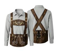 Duohropke Oktoberfest - Camiseta para mujer, estilo bávaro, camiseta tradicional bávara, camiseta tradicional bávara para Múnich Baviera, 01 Gris Claro, 4XL