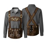 Duohropke Oktoberfest - Camiseta para mujer, estilo bávaro, camiseta tradicional bávara, camiseta tradicional bávara para Múnich Baviera, 01 gris., M