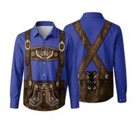 Duohropke Oktoberfest - Camiseta para mujer, estilo bávaro, camiseta tradicional bávara, camiseta tradicional bávara para Múnich Baviera, 01 azul oscuro., S